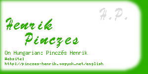 henrik pinczes business card